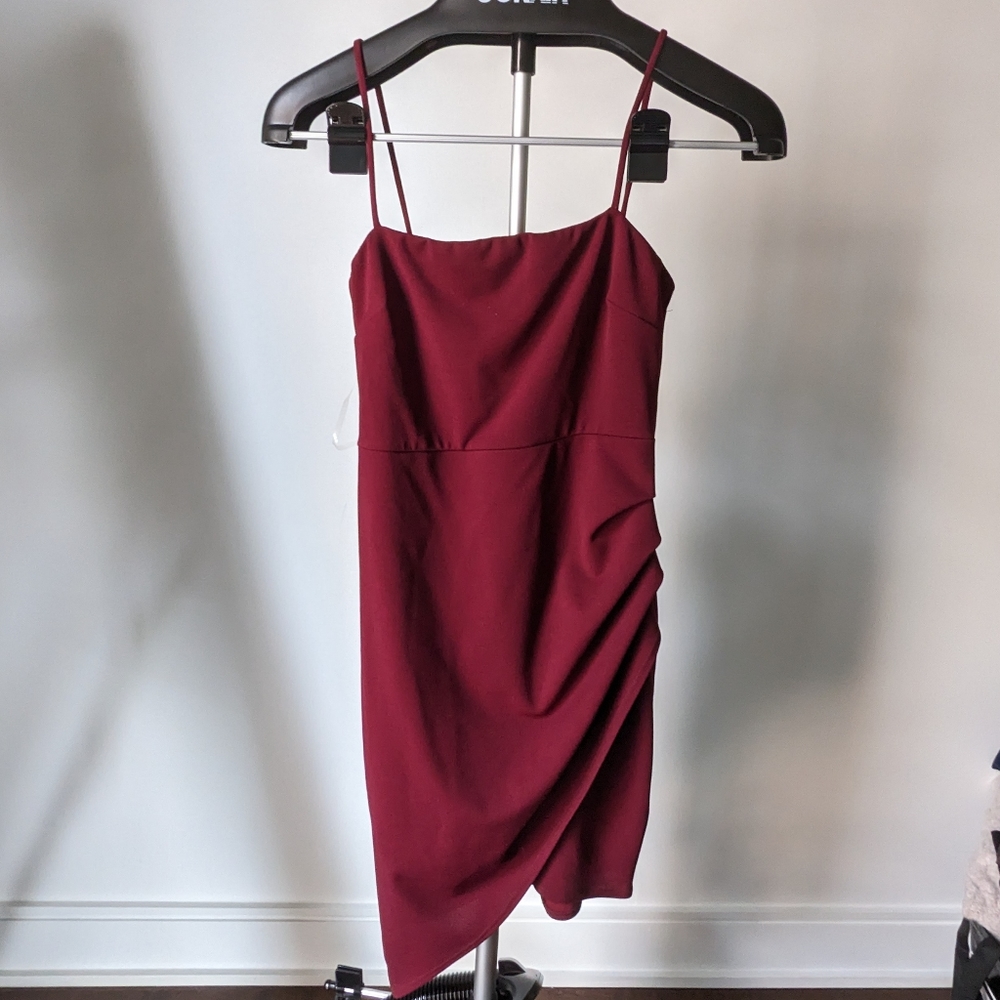 Burgundy mini dress from kooka